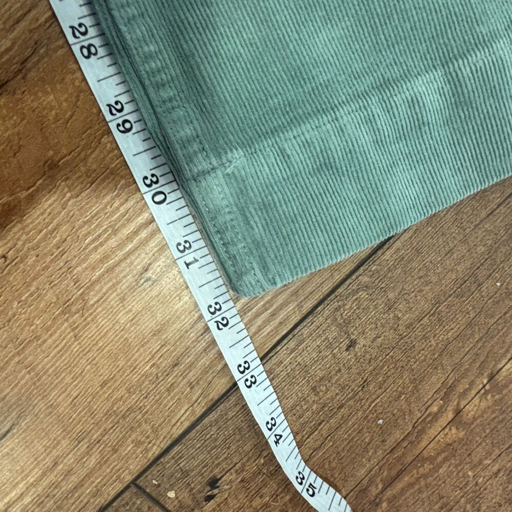 Faherty Stretch Terry Cord Patch Pocket Pant Women 27 Sea Moss Green Wide Leg - Picture 9 of 10